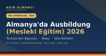 Almanya'da Ausbildung (mesleki eğitim) 2026 başvuru, maaş ve vize rehberi kapak görseli