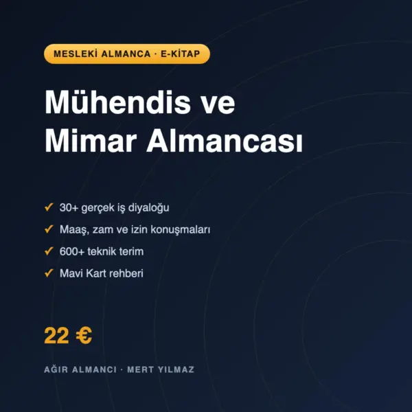 Mühendis ve mimarlar için iş Almancası e-kitabı