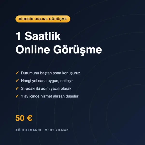 1 saatlik online göç danışmanlığı görüşmesi